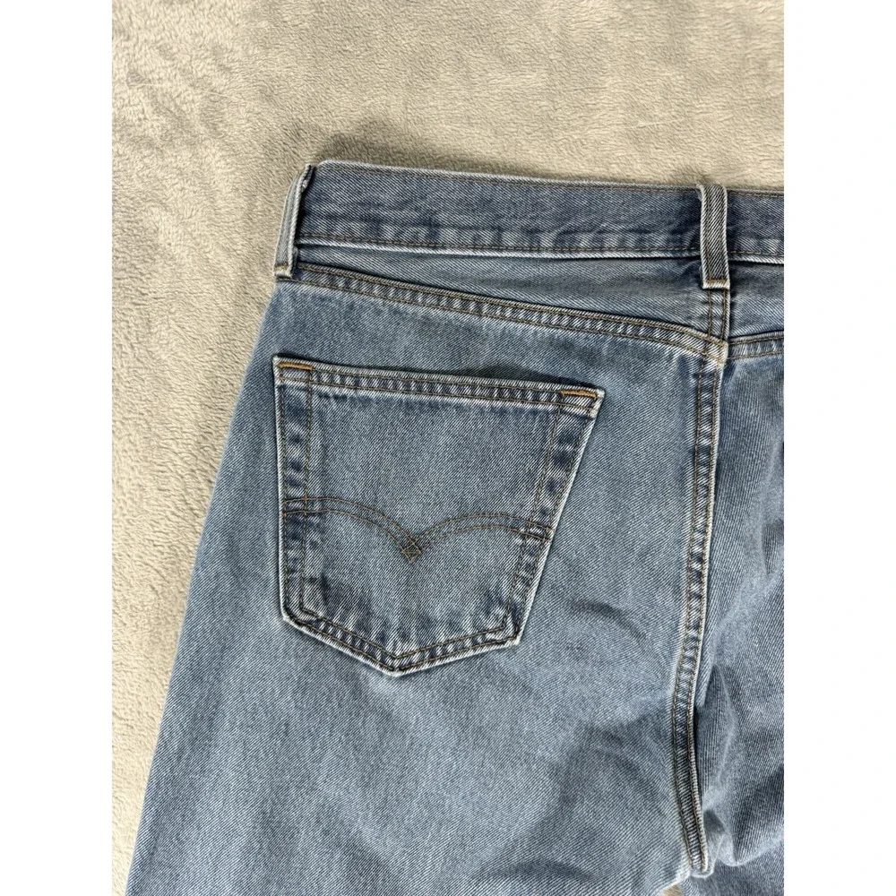 Levis 505 Jeans Mens 33x30 Blue Denim Regular Straight Fit